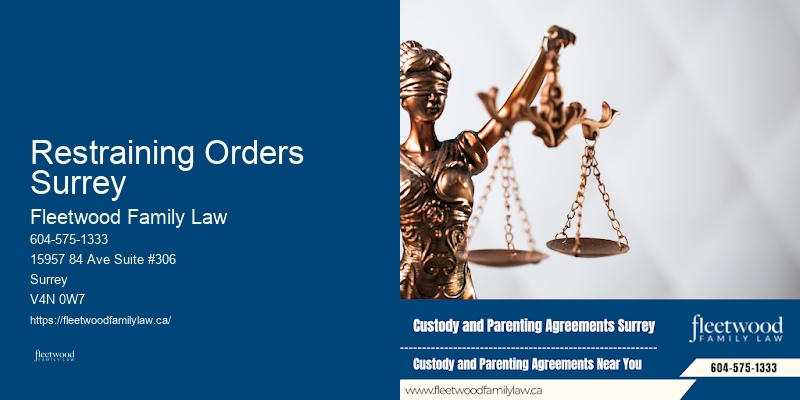 Family Dispute Lawyer Restraining Orders Surrey BC