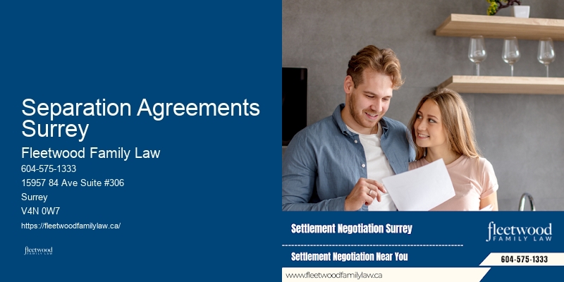 Separation Agreements Surrey Family Dispute Lawyer