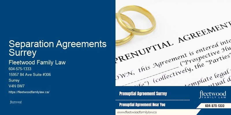 Child Custody Lawyer Separation Agreements Surrey