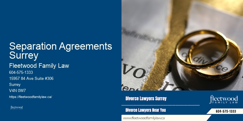 Separation Agreements Surrey Custody Disputes Lawyer