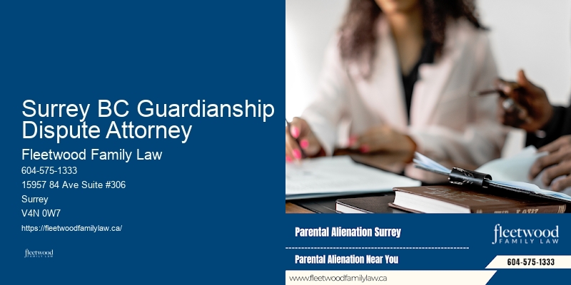 Surrey BC Guardianship Dispute Attorney Child Support Lawyer