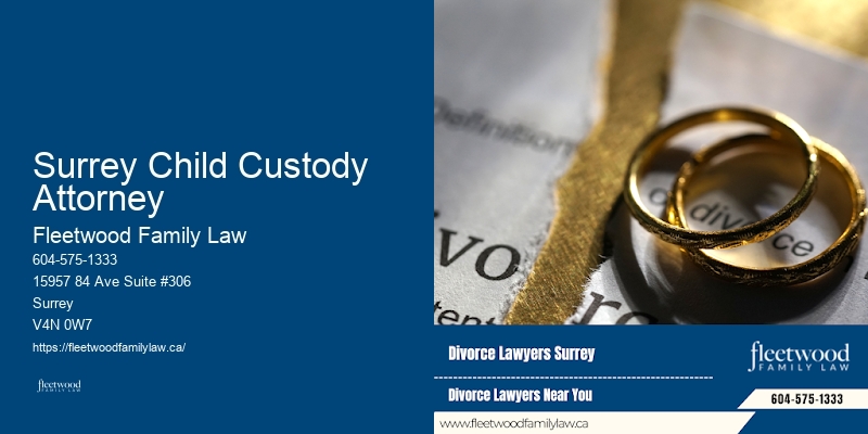 Divorce Settlements Surrey Child Custody Attorney BC