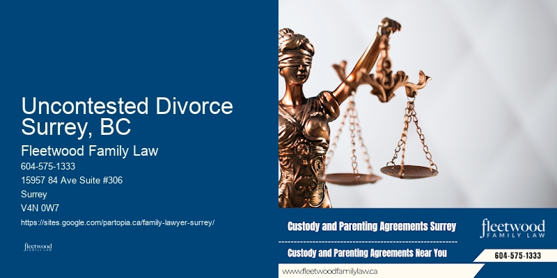 Uncontested Divorce Surrey, BC Child Custody Mediation