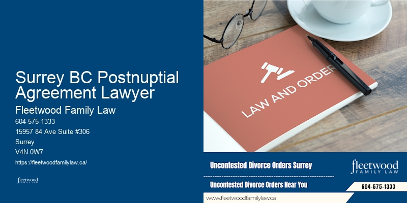 Surrey BC Postnuptial Agreement Lawyer BC Same-Sex Family Lawyer