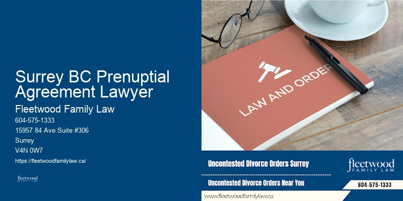 Surrey BC Prenuptial Agreement Lawyer BC Divorce Lawyers