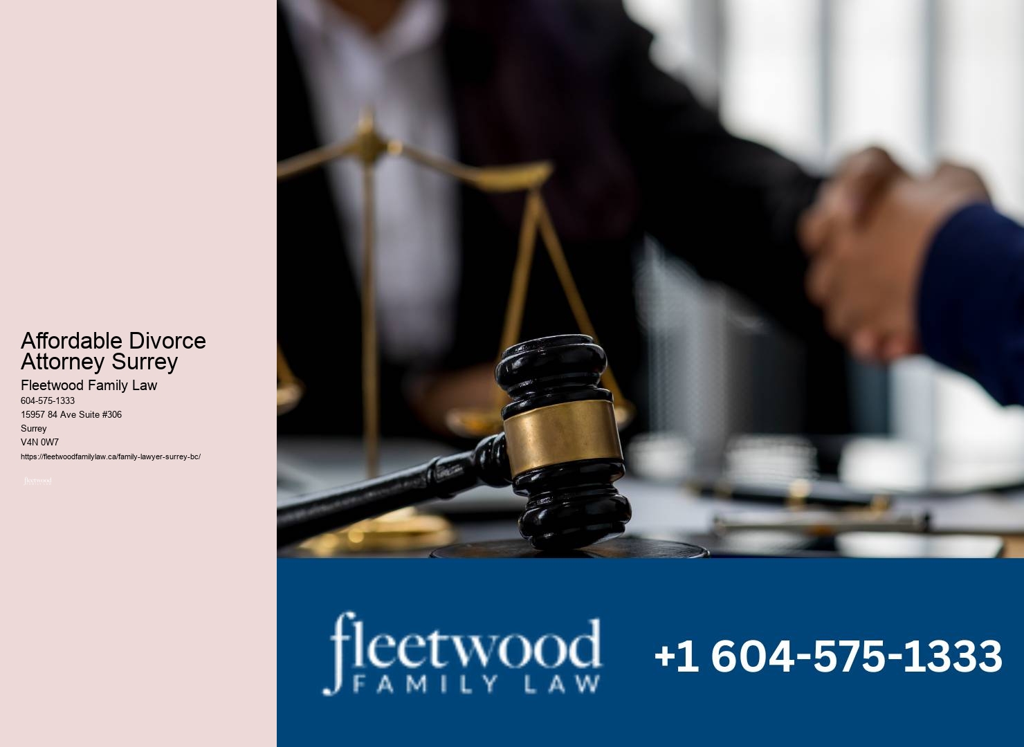 Affordable Divorce Attorney Surrey Child Custody Services