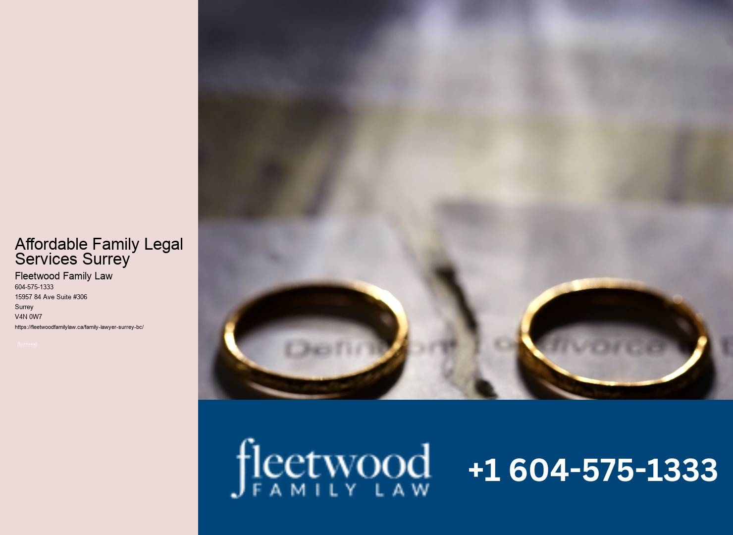 Affordable Family Legal Services Surrey Divorce Law Offices