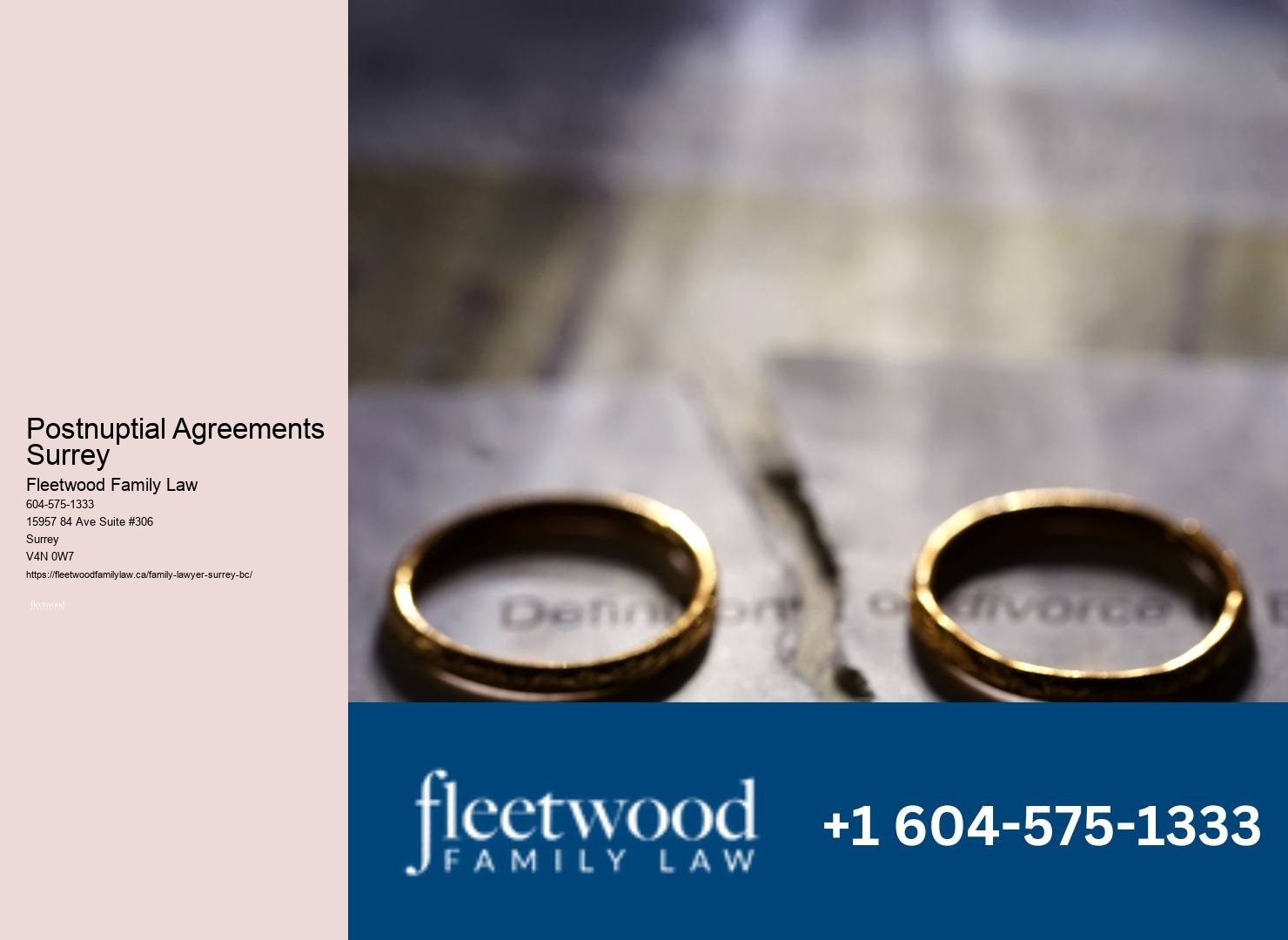 Postnuptial Agreements Surrey Child Custody Advice Center