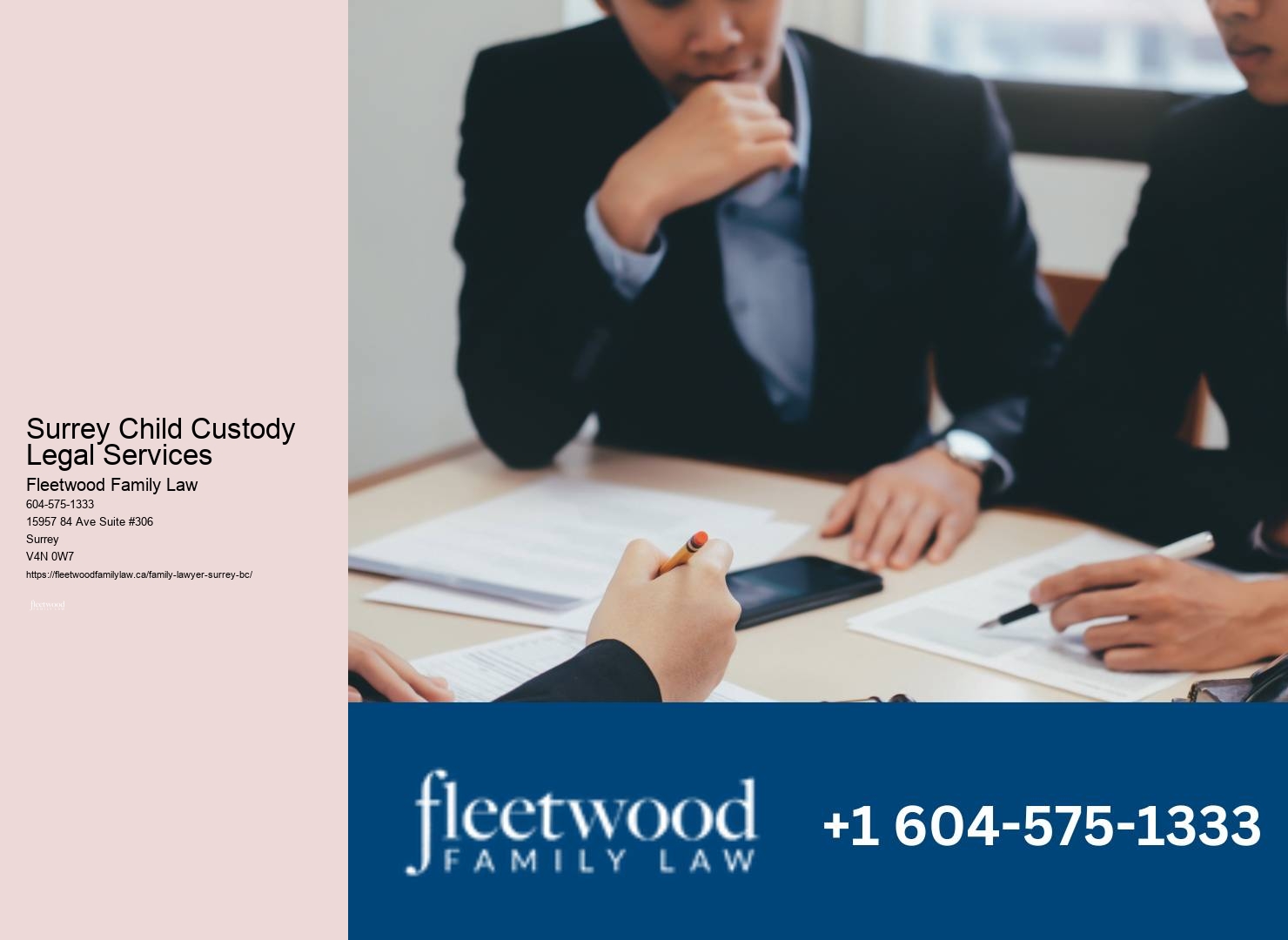 Surrey Child Custody Legal Services Parenting Plan Lawyer