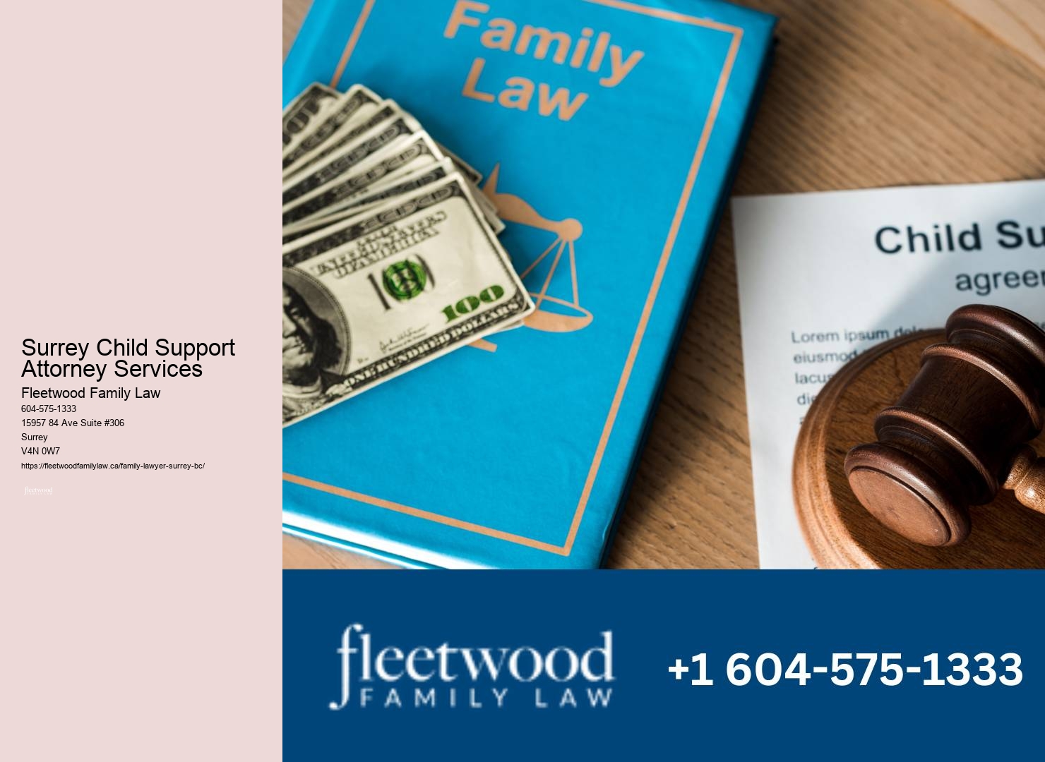 Surrey Child Support Attorney Services Family Law Negotiation
