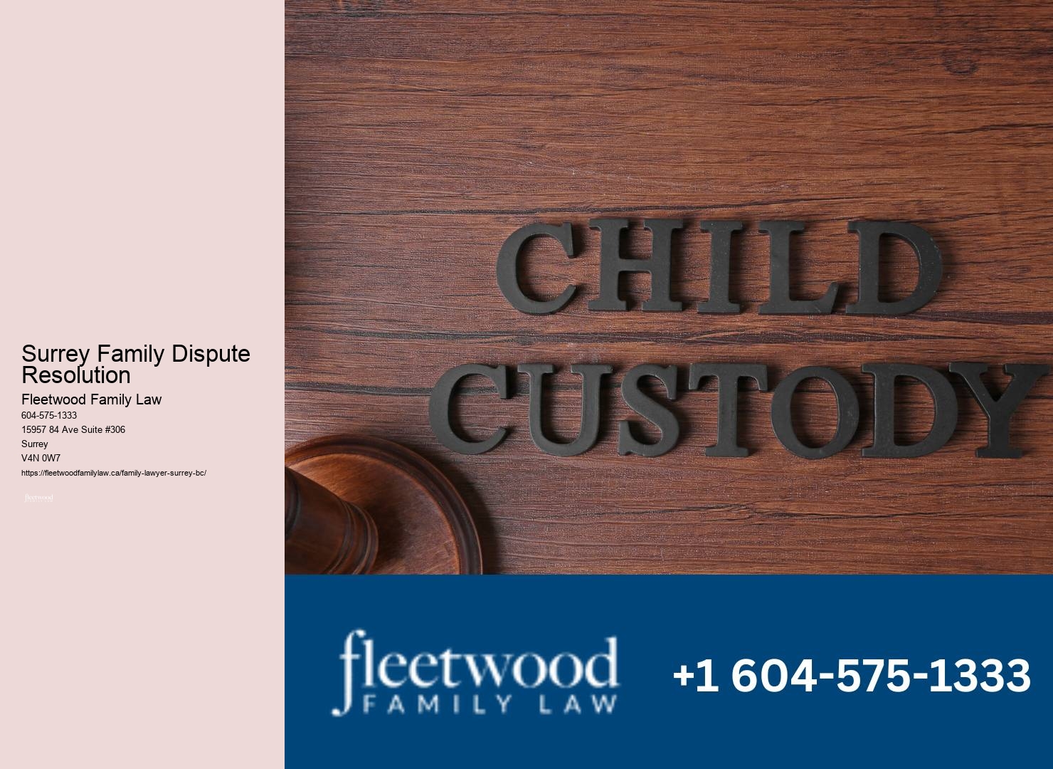 Surrey Family Dispute Resolution Child Visitation Lawyers
