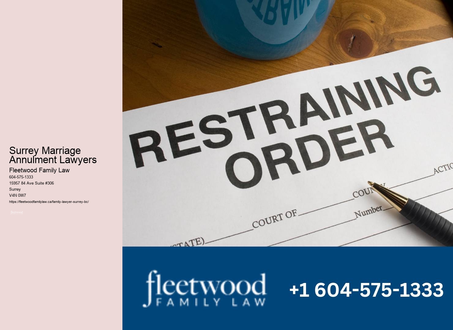 Surrey Marriage Annulment Lawyers Mediation for Family Law