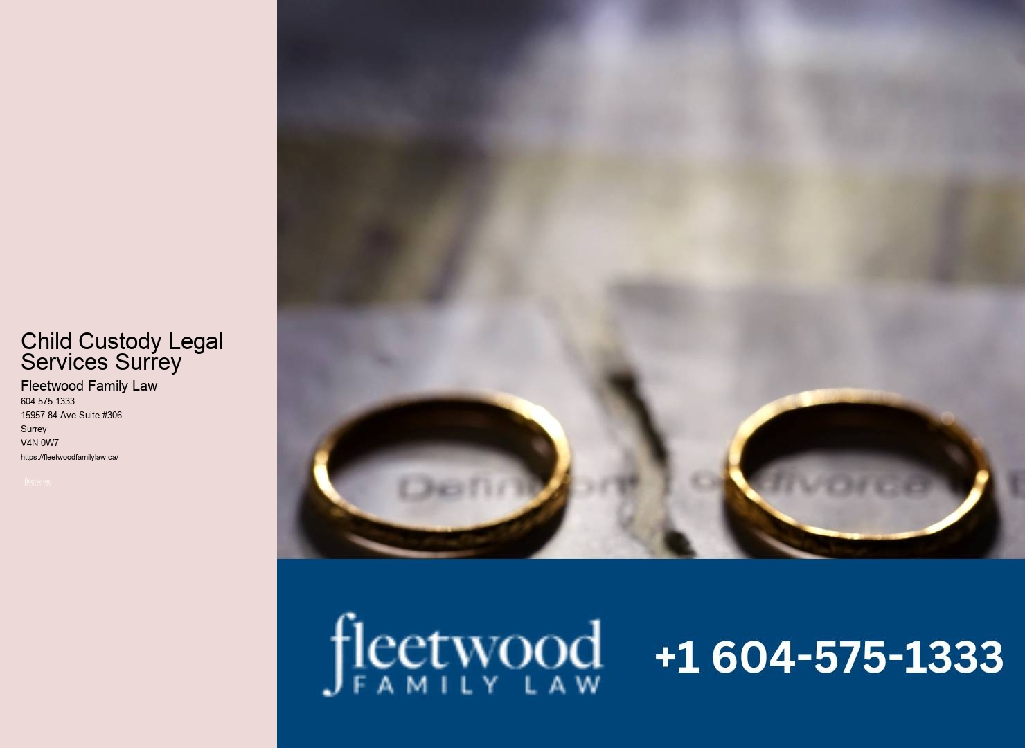 Knowledgeable Child Custody Legal Services Surrey Family Law Counsel